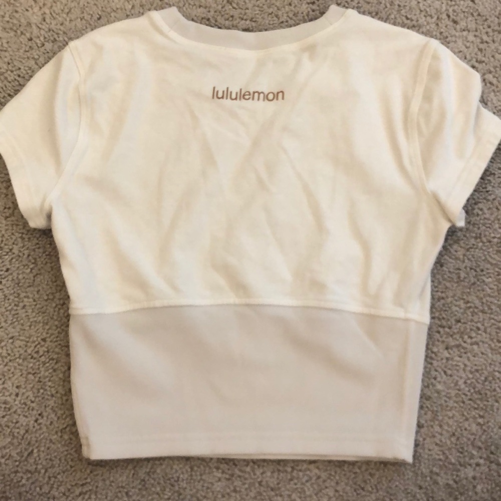 Lululemon white crop top